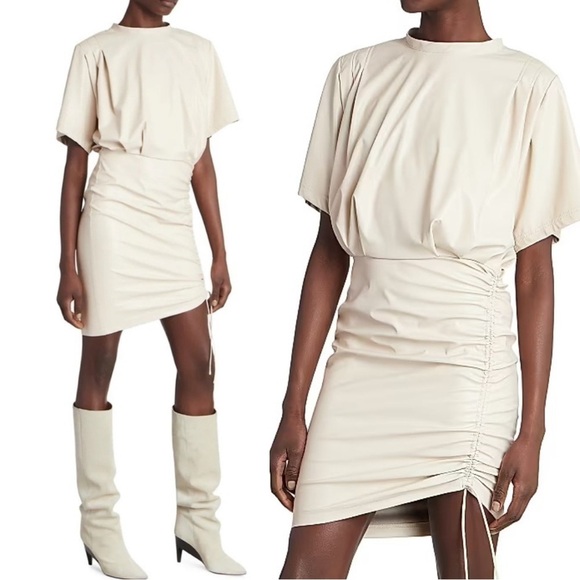 Isabel Marant Dresses & Skirts - MARANT Etoile Balesi Short Sleeve Mini Dress Chalk